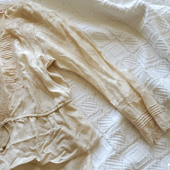 Rebecca Taylor Silk Peasant Peplum Top - Picture 6 of 7